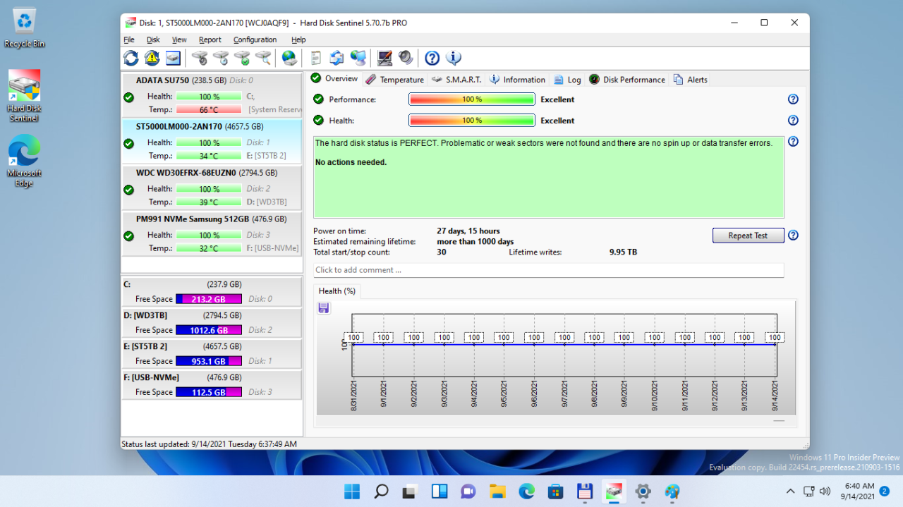 Hard disk sentinel