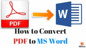 Word pdf convert tutorial