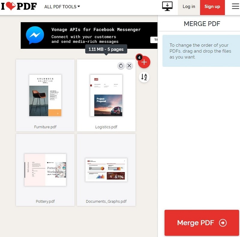 Merge pdf ilovepdf